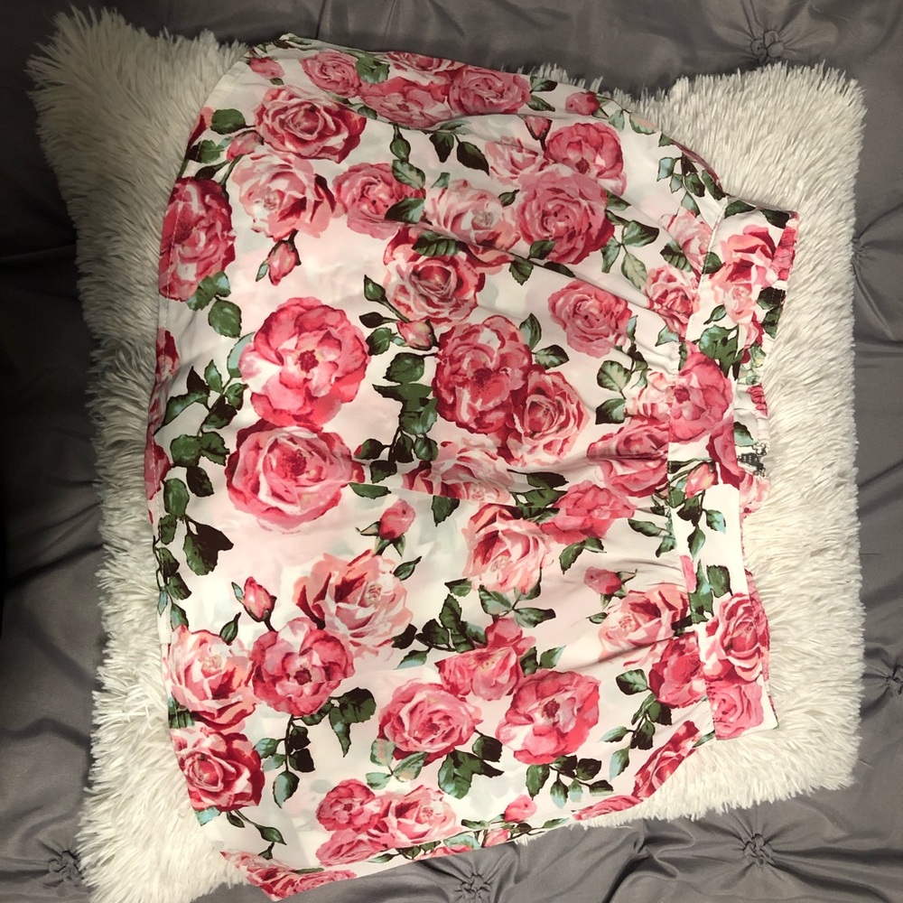 floral forever 21 skirt